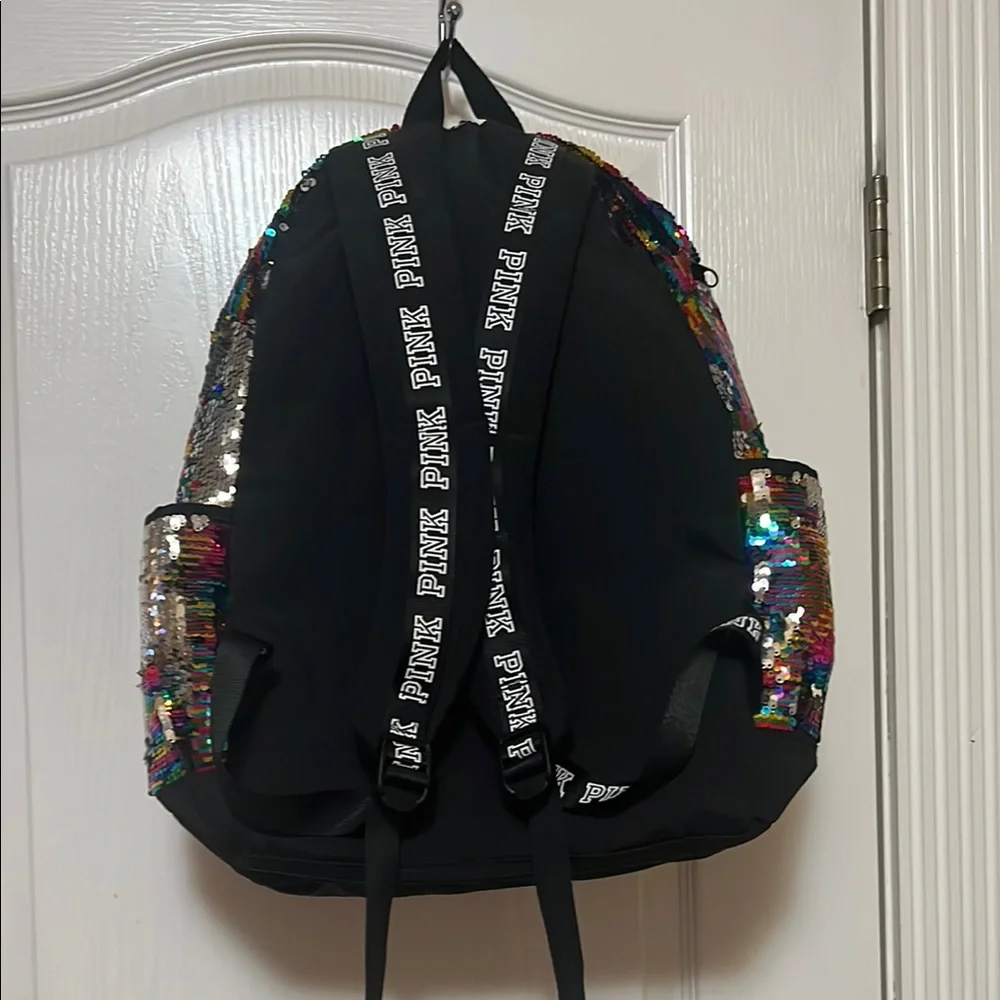 PINK vs Multicolor Sequin Backpack - Picture 4 of 9